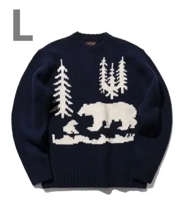 BEAMS PLUS / 3게이지 인터샤 크루넥 니트 L