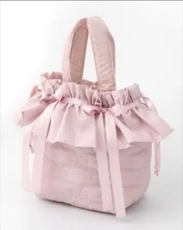 핑크 프릴 리본 핸드백