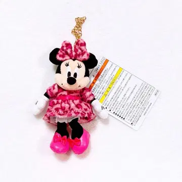 디즈니 미니 레오파드 무늬 표범 무늬 봉제 인형 참 봉제 인형 키링