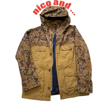 카모플라쥬 후드 부착 마운틴 파카 M 사이즈