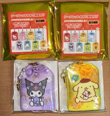 산리오 시크릿 부적풍 끈 장식 쿠로미 폼폼푸딩 세트