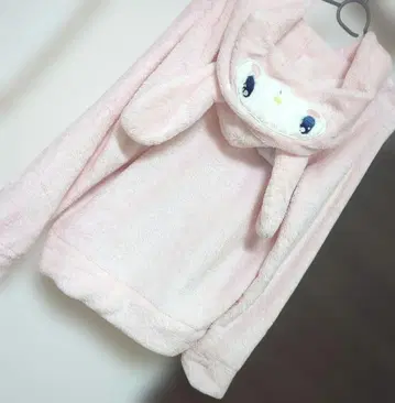 마이멜로디 플리스 후드티 핑크 복슬복슬 마쉬멜로우 터치