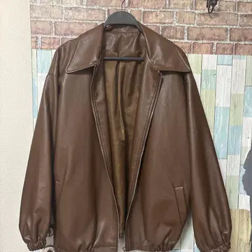 가죽 자켓 브라운