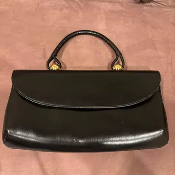 하마노 가죽 공예 블랙 백