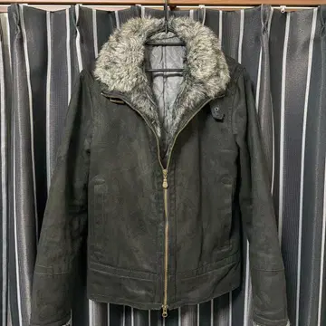 토네이도 마트 스웨이드 퍼 블루종