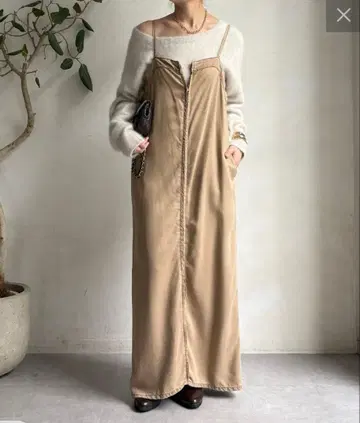 라이오셀 데님 점프 스커트