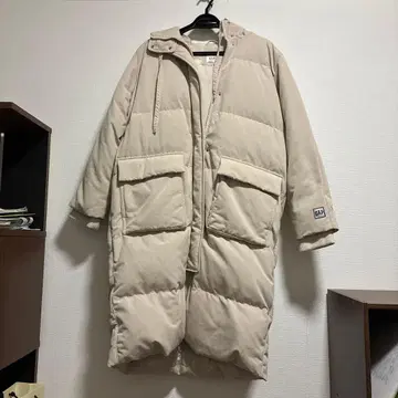 GAP 베이지 다운 자켓 후드 부착