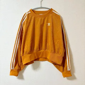 아디다스 코듀로이 벨로아 풀오버 오렌지