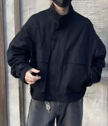 지하+ 하이넥 오버 사이즈 자켓