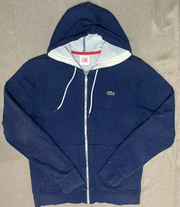 LACOSTE LIVE 후드티 풀 집업 사이즈 4 네이비