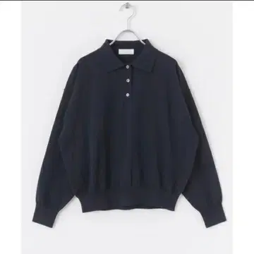 [25SS 카구레] 코튼 하이 게이지 폴로 니트/네이비