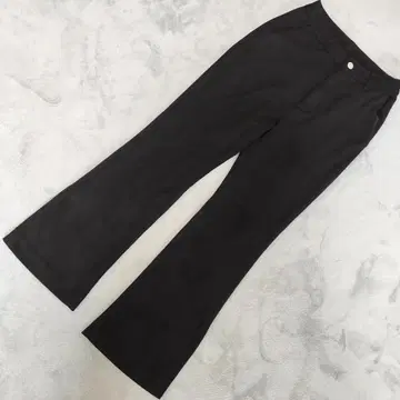JEANASIS 플레어 팬츠 S 블랙 슬릿 슬림 레그 실루엣