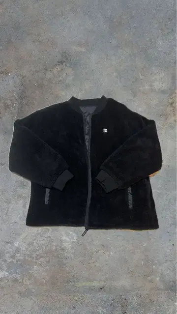 DC 플리스 퀼팅 자켓 블랙