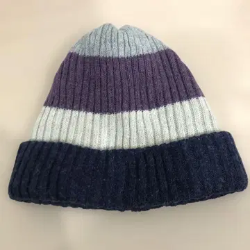 A860 몽벨 니트 모자 비니 그레이/퍼플 남녀 공용 플리스 안감