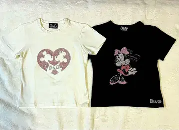 [ 새상품급 ] D&G 미키 미니 T셔츠 2장 세트