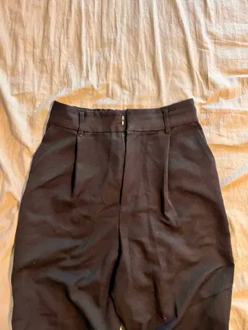 블랙 허리밴딩 슬랙스