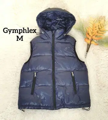 짐플렉스 여성용 슬리브리스 다운 베스트 (M) 후드 부착 네이비