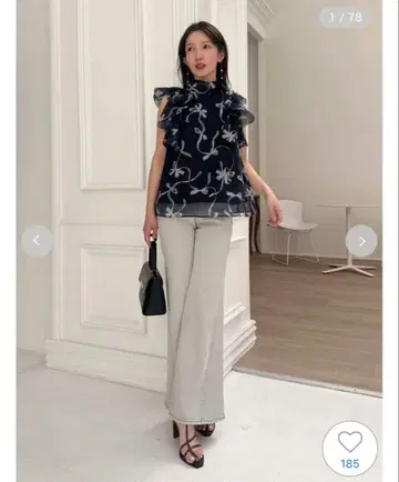 [ SNIDEL ] Sustainable 스트레치 플레어 데님 팬츠