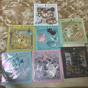 이브이 컬렉션 자수 스티커 7개 세트 새상품 이브이