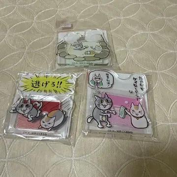 나츠메 우인장 냥코 선생님 일하는 고양이 아크릴 스탠드 새상품 3개 세트