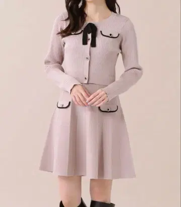 JILL by JILL STUART 배색 리브 니트 셋업 (원피스)