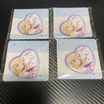 러브 라이브! 선샤인!! 하트형 캔뱃지 오하라 마리 4개 세트