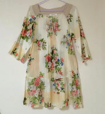 2세트 슈퍼 하카 SUPER HAKKA 7부 소매 무릎 기장 원피스