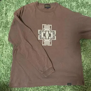 Pendleton 브라운 긴팔 티셔츠 M