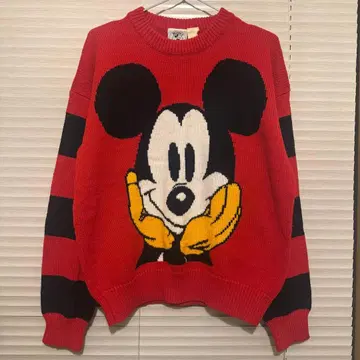 미키앤코 90s 미키마우스 니트 스웨터 빈티지