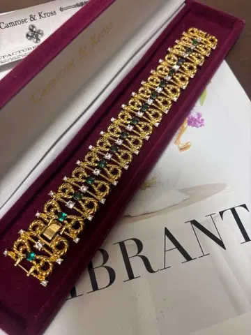 세트 Camrose & kross 팔찌 에메랄드 계열 그린