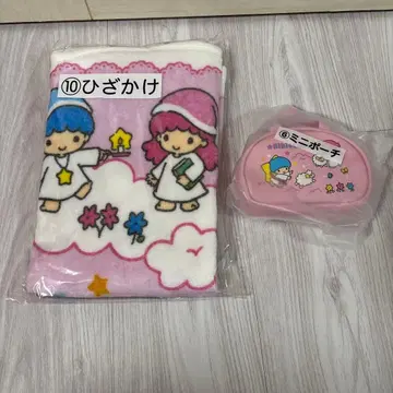 리틀트윈스타 키키라라 제일복권 무릎담요 미니 파우치 세트