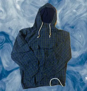 90's LANDS'END 아노락 마운틴 후드티 체크