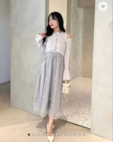 anmille 레이스 도킹 가디건 세트