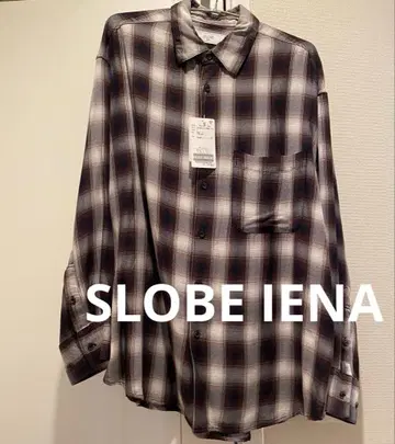 SLOBE IENA 드레이프 체크 루즈 셔츠 FREE size