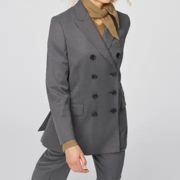 유니클로 자켓 (M) + 스코트 (S) / 세트풍 코디