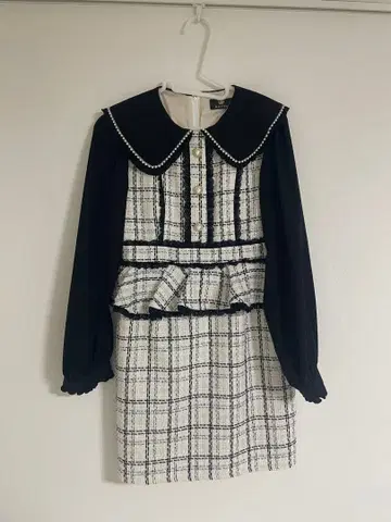 ROJITA 페플럼 타이트 트위드 원피스