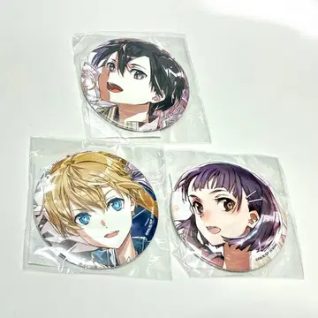 미사용 소드 아트 온라인 쿠지비키도 D상 캔뱃지 3종 세트