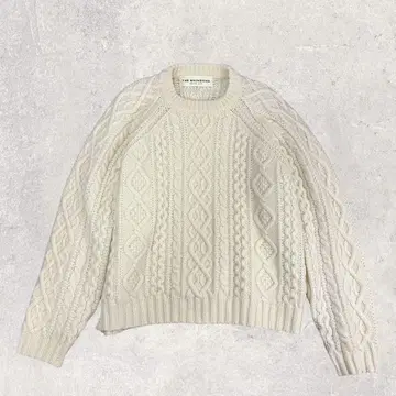 더 신존 아란 니트 케이블 풀오버 아이보리