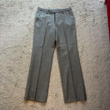 투모로우랜드 남성용 팬츠 그레이 헤링본 슬랙스 클리닝 완료