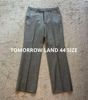 투모로우랜드 남성용 팬츠 그레이 헤링본 슬랙스 클리닝 완료