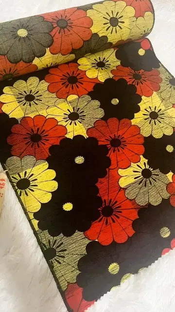 기모노 옷감  꽃무늬 레트로