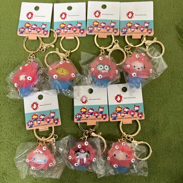산리오 미야쿠미야쿠 클리어 입체 키링 7종 컴플리트 세트
