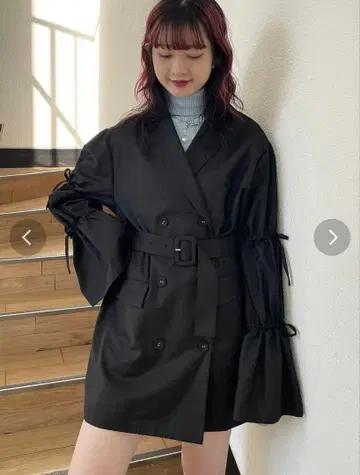 jouetie 슬리브 리본 자켓 미니 원피스