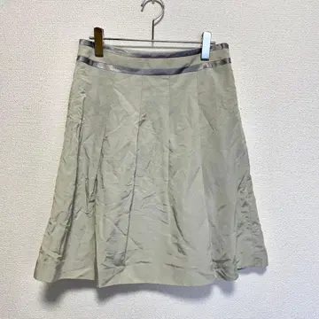 ICB 플레어 스커트 새틴 허리 라이트 그레이 11호 L 상당