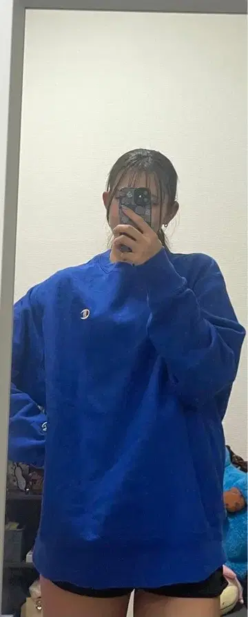 Champion 파랑 맨투맨 2XL 사이즈