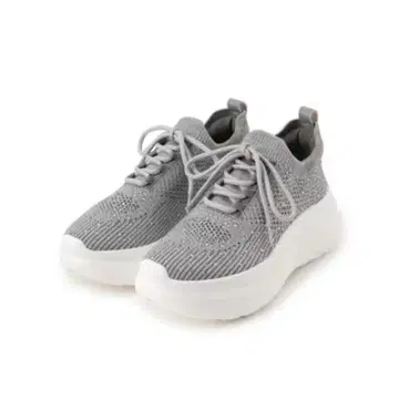 에스페란자 미사용 새상품 큐빅 니트 스니커즈 실버 사이즈 L