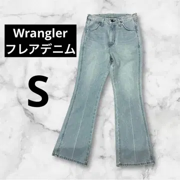 Wrangler 랭글러 하이웨스트 플레어 데님 S 라이트 블루