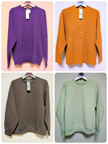 미사용 GU 맨투맨 4개 니트