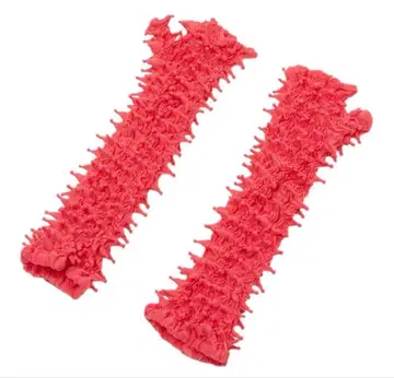 코랄 핑크 프릴 핑거리스 장갑