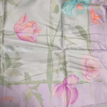 미사용 택 포함 LEONARD 레오나르 스카프 이탈리아제 실크 꽃무늬